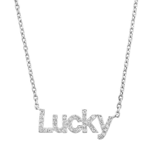 Dillpicky show only- buy Happy get Lucky for FREE!! EFFY Lucky Diamond Necklace - Picture 2 of 9